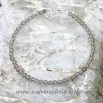 Bratara cuart fumuriu rotund fatetat - 3,3 mm