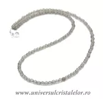 Colier cuart fumuriu rotund fatetat - 3,3 mm