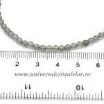 Colier cuart fumuriu rotund fatetat - 3,3 mm