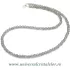 Colier cuart fumuriu rotund fatetat - 4 mm