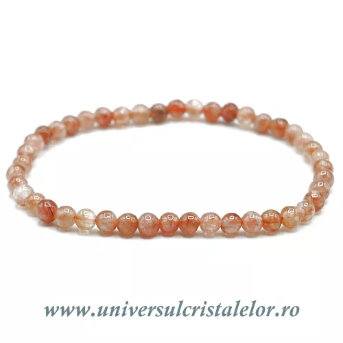Bratara cuart rosu rotund - 4 mm Bratara cuart rosu rotund - 4 mm