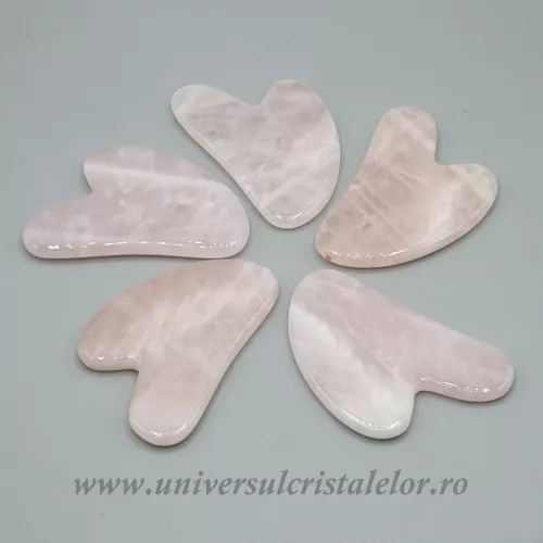 Piatra Gua Sha cuart roz