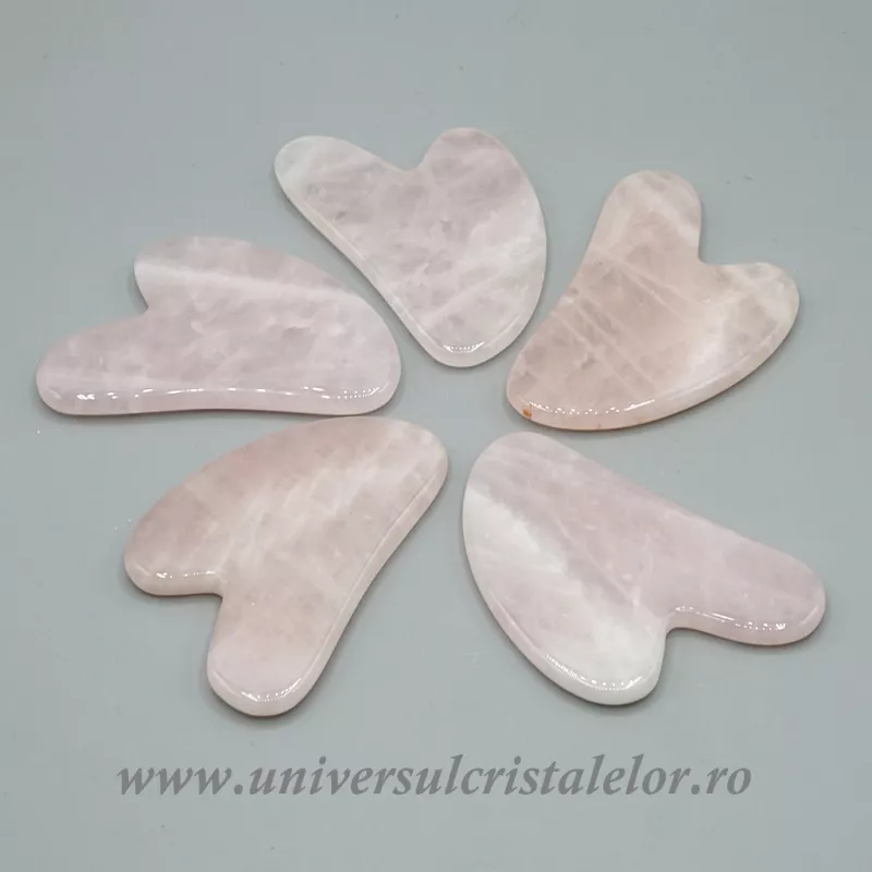 Piatra Gua Sha cuart roz