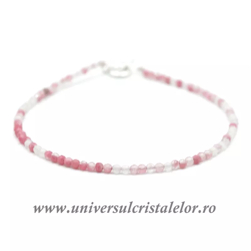 Bratara cuart roz ( Sakura ) 2 mm