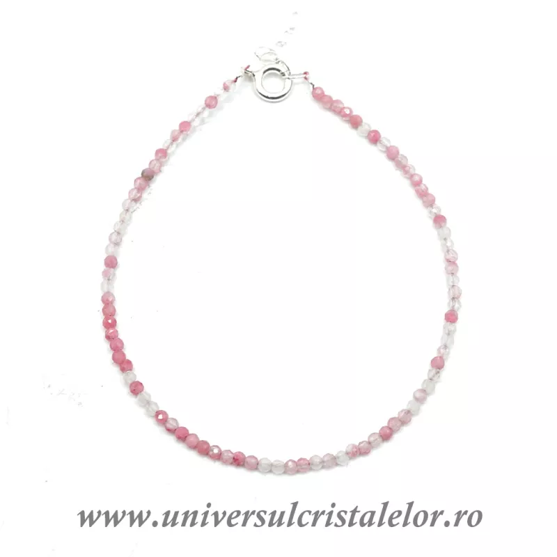 Bratara cuart roz ( Sakura ) 2 mm