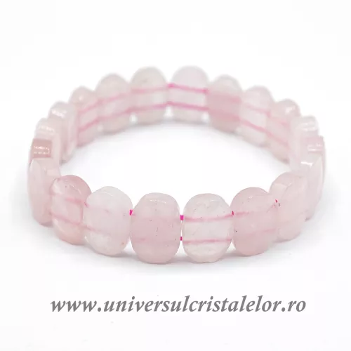Bratara cuart roz fatetat