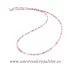 Colier cuart roz rotund fatetat ( Sakura ) 2 mm