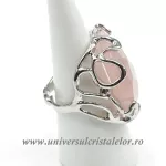 Inel cuart roz oval reglabil m3 Inel cuart roz oval reglabil m3