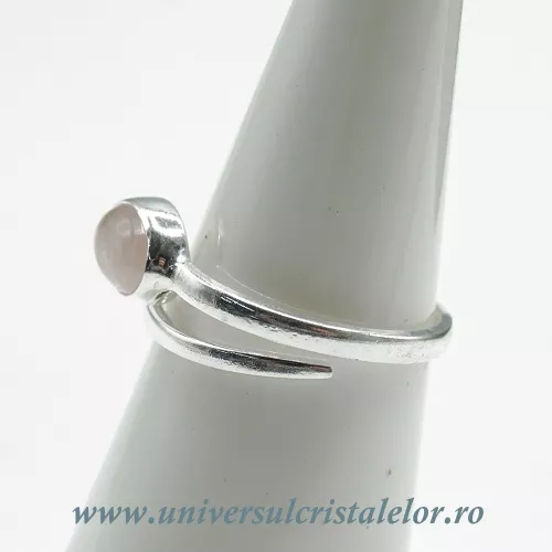 Inel cuart roz oval reglabil m1 Inel cuart roz oval reglabil m1