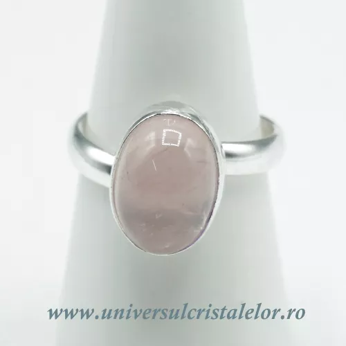Inel cuart roz oval reglabil m2 Inel cuart roz oval reglabil m2