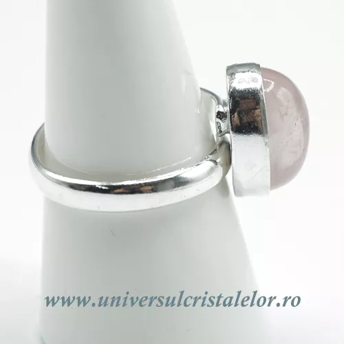 Inel cuart roz oval reglabil m2 Inel cuart roz oval reglabil m2