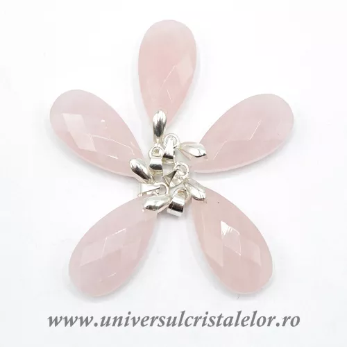 Pandantiv cuart roz lacrima fatetat m2