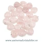 Pandantiv cuart roz inima cu snur si cutie