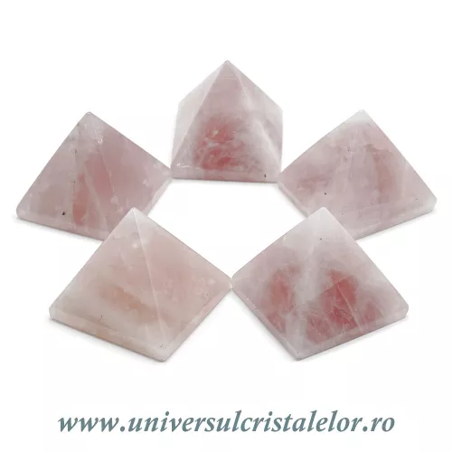 Piramida cuart roz - 4 cm Piramida cuart roz - 4 cm
