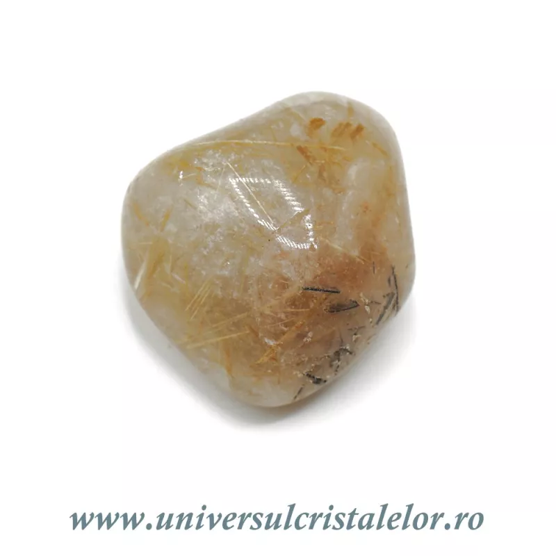 Cuart rutilat piatra rulata Cuart rutilat piatra rulata