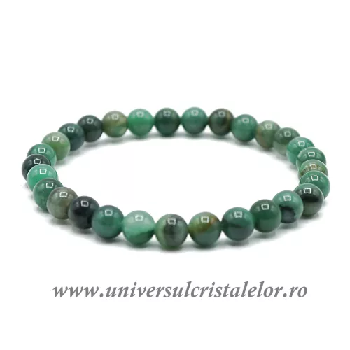 Bratara cuart verde - 6 mm