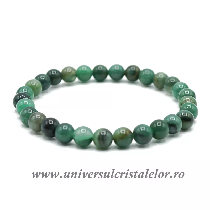 Bratara cuart verde - 6 mm