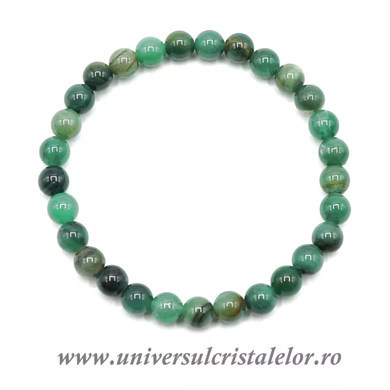 Bratara cuart verde - 6 mm