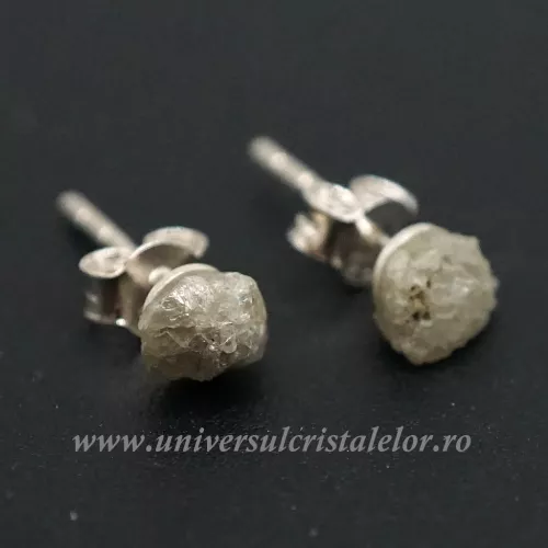 Cercei diamant brut