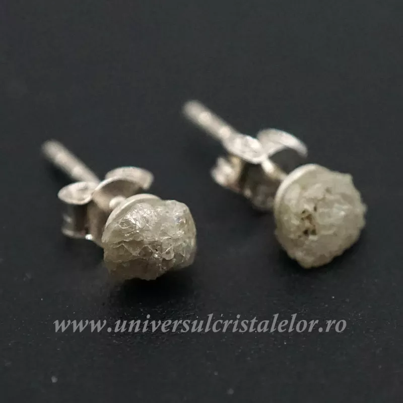 Cercei diamant brut