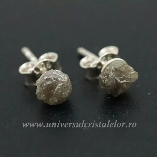 Cercei diamant brut