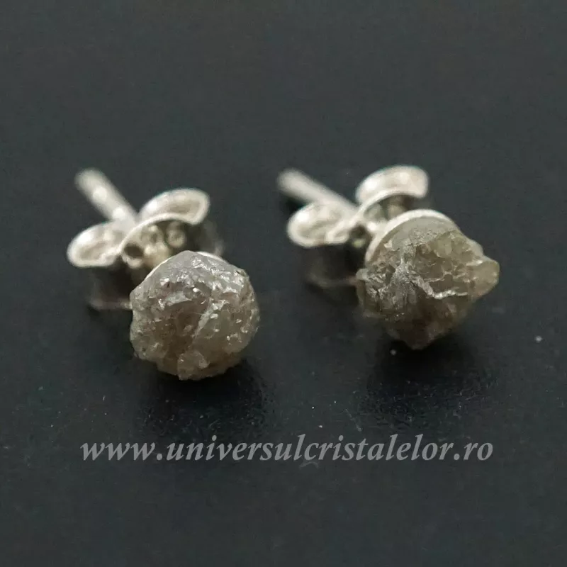 Cercei diamant brut