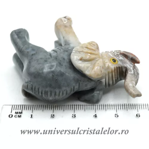 Figurina steatit elefant 7 cm unicat m3