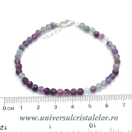 Bratara fluorina rotund fatetat - 4,3 mm Bratara fluorina rotund fatetat - 4,3 mm