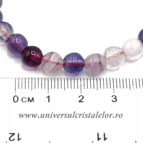 Bratara fluorina multicolora rotund - 6-7 mm