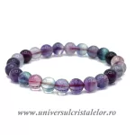 Bratara fluorina multicolora rotund - 8 mm Bratara fluorina multicolora rotund - 8 mm