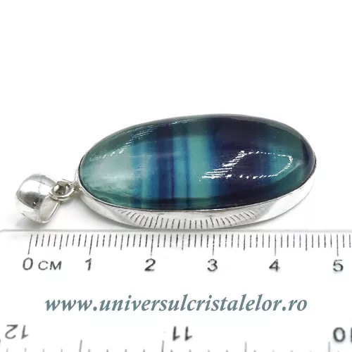 Pandantiv fluorina multicolora unicat m01