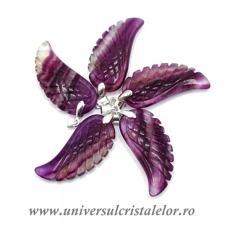 Pandantiv fluorina multicolor aripa de inger m1.1