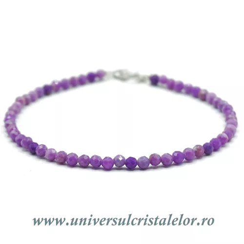 Bratara fosfosiderit rotund fatetat - 3 mm Bratara fosfosiderit rotund fatetat - 3 mm