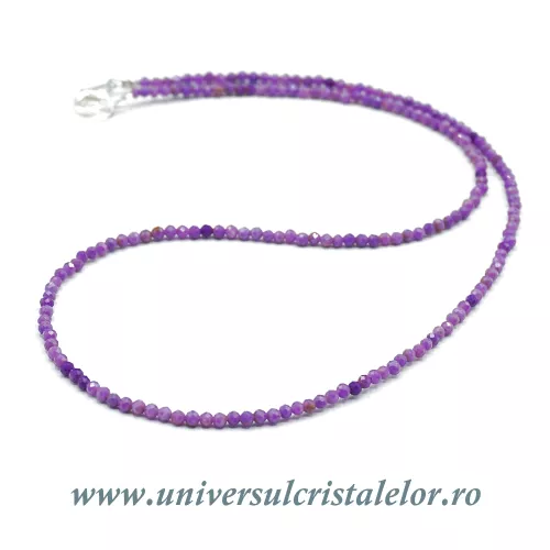 Colier fosfosiderit rotund fatetat - 2 mm Colier fosfosiderit rotund fatetat - 2 mm