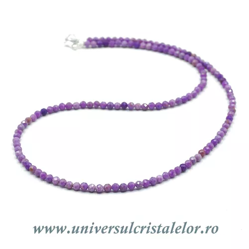 Colier fosfosiderit rotund fatetat - 3 mm Colier fosfosiderit rotund fatetat - 3 mm