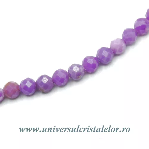 Colier fosfosiderit rotund fatetat - 3 mm Colier fosfosiderit rotund fatetat - 3 mm