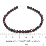 Bratara granat rotund fatetat - 4,3 mm Bratara granat rotund fatetat - 4,3 mm