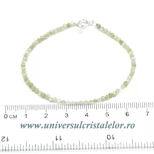Bratara granat verde rotund fatetat - 2,7mm Bratara granat verde rotund fatetat - 2,7mm