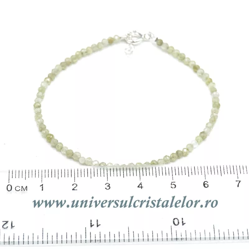 Bratara granat verde rotund fatetat - 2,7mm Bratara granat verde rotund fatetat - 2,7mm