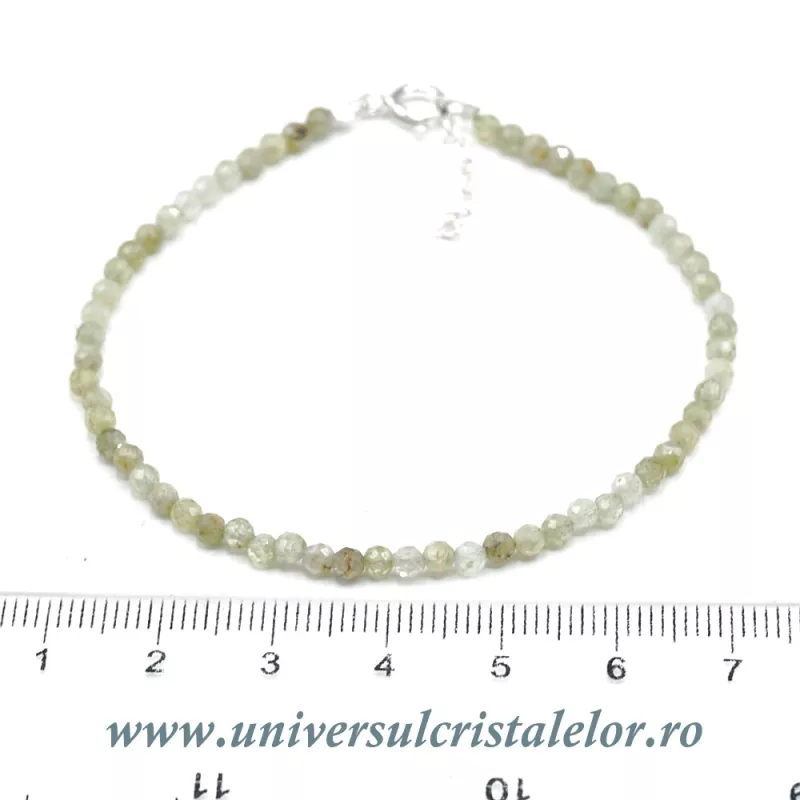 Bratara granat verde rotund fatetat -3 mm Bratara granat verde rotund fatetat -3 mm