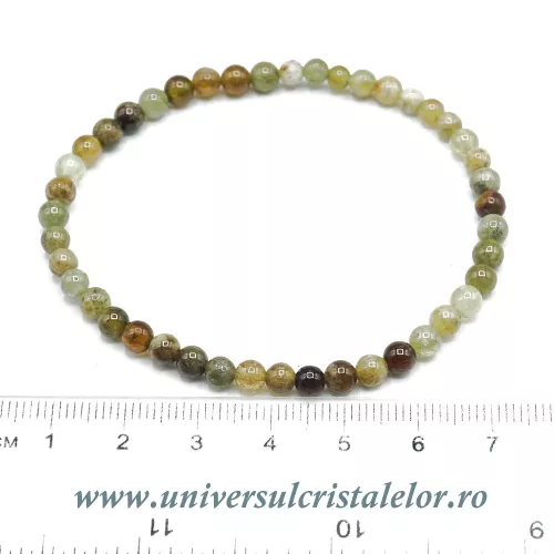 Bratara granat verde rotund - 4 mm Bratara granat verde rotund - 4 mm