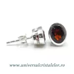 Cercei granat fatetat oval Cercei granat fatetat oval
