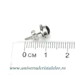 Cercei granat cabochon oval - 6/7,5mm Cercei granat cabochon oval - 6/7,5mm