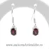 Cercei granat oval fatetat - 5,5/7mm