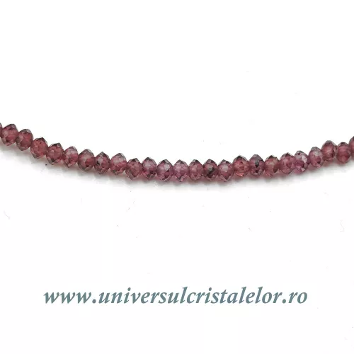 Colier granat rotund fatetat - 2,2mm Colier granat rotund fatetat - 2,2mm
