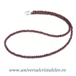 Colier granat rotund fatetat - 3 mm Colier granat rotund fatetat - 3 mm