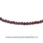 Colier granat rotund fatetat - 3 mm Colier granat rotund fatetat - 3 mm