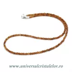 Colier granat hessonit rotund fatetat - 3 mm Colier granat hessonit rotund fatetat - 3 mm