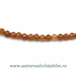 Colier granat hessonit rotund fatetat - 3 mm Colier granat hessonit rotund fatetat - 3 mm