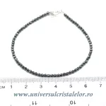 Bratara hematit fatetat rotund - 2,3 mm Bratara hematit fatetat rotund - 2,3 mm
